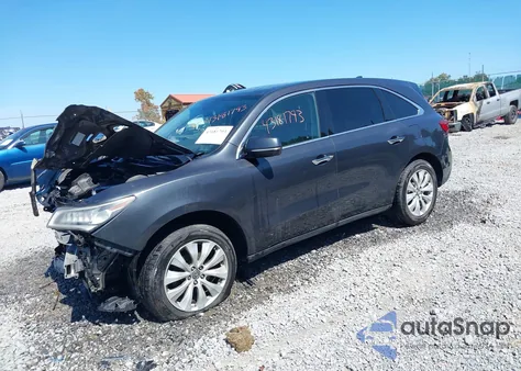 2014 Acura Mdx Technology Package из США, поврежденный, VIN 5FRYD4H43EB044376